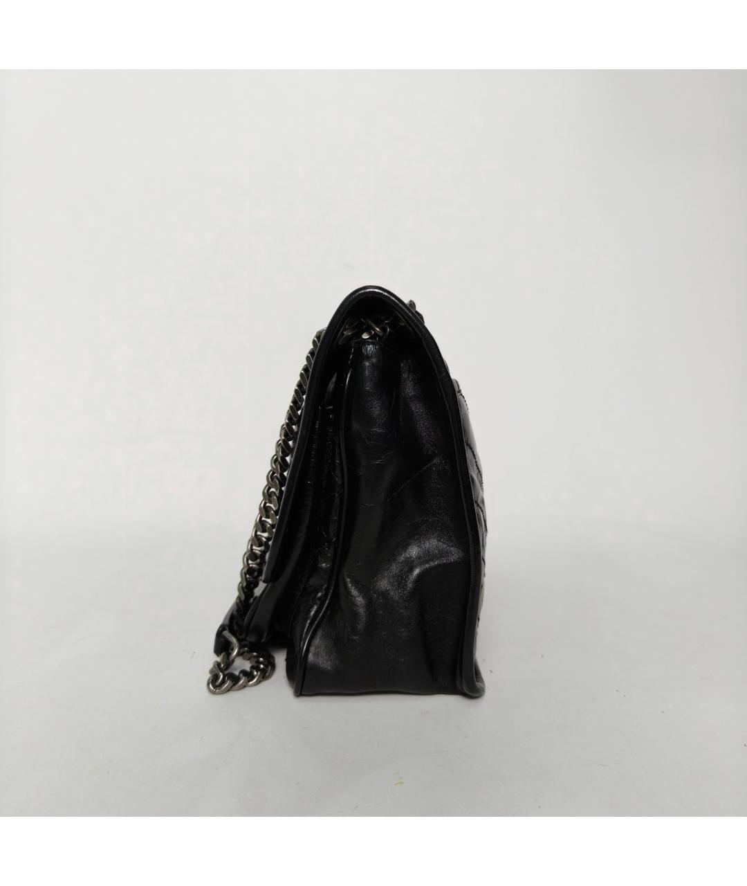 SAINT LAURENT Черная кожаная сумка через плечо, фото 5
