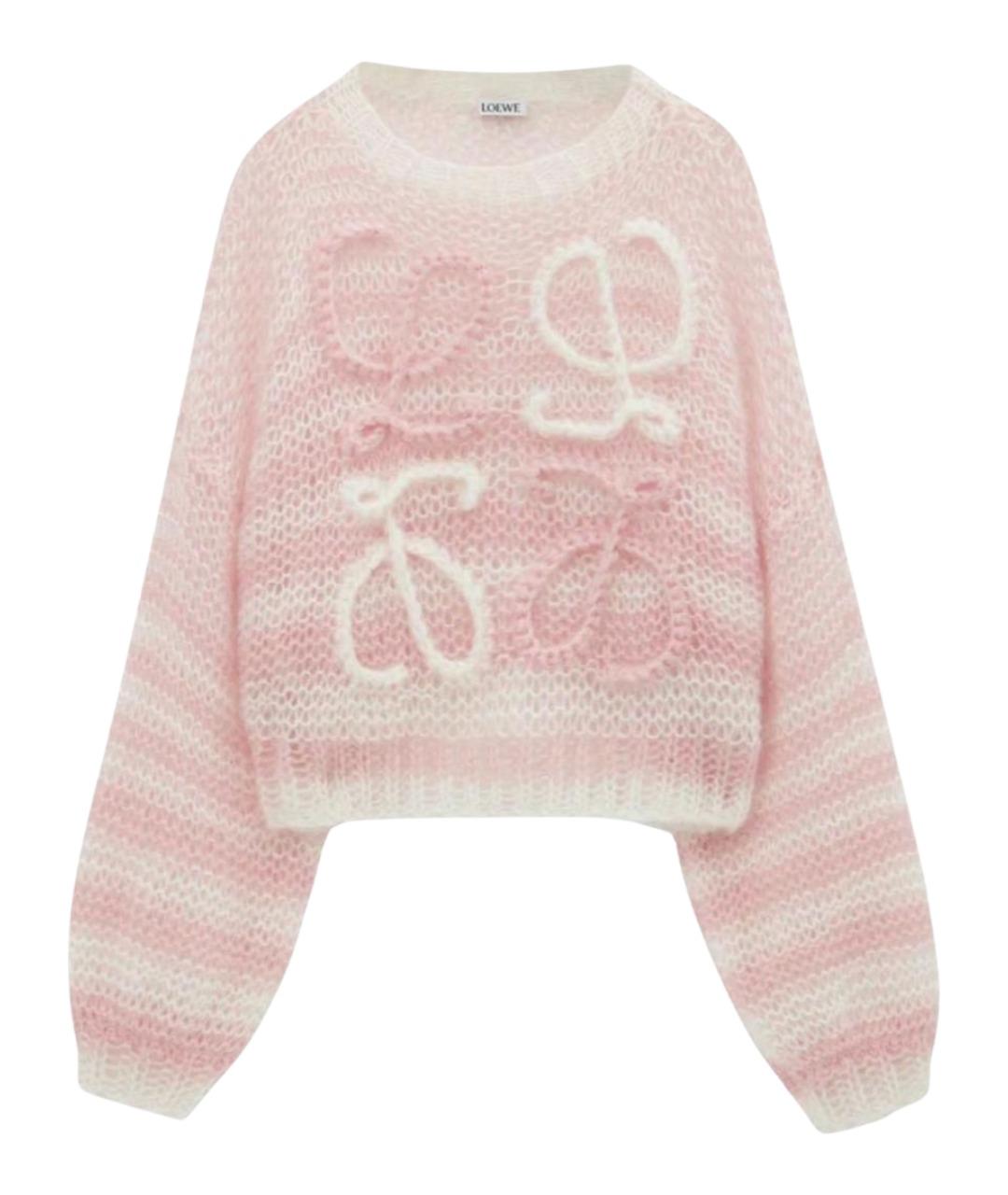 LOEWE Розовый шерстяной джемпер / свитер, фото 1