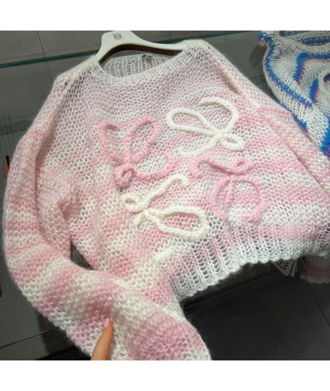 LOEWE Розовый шерстяной джемпер / свитер, фото 4