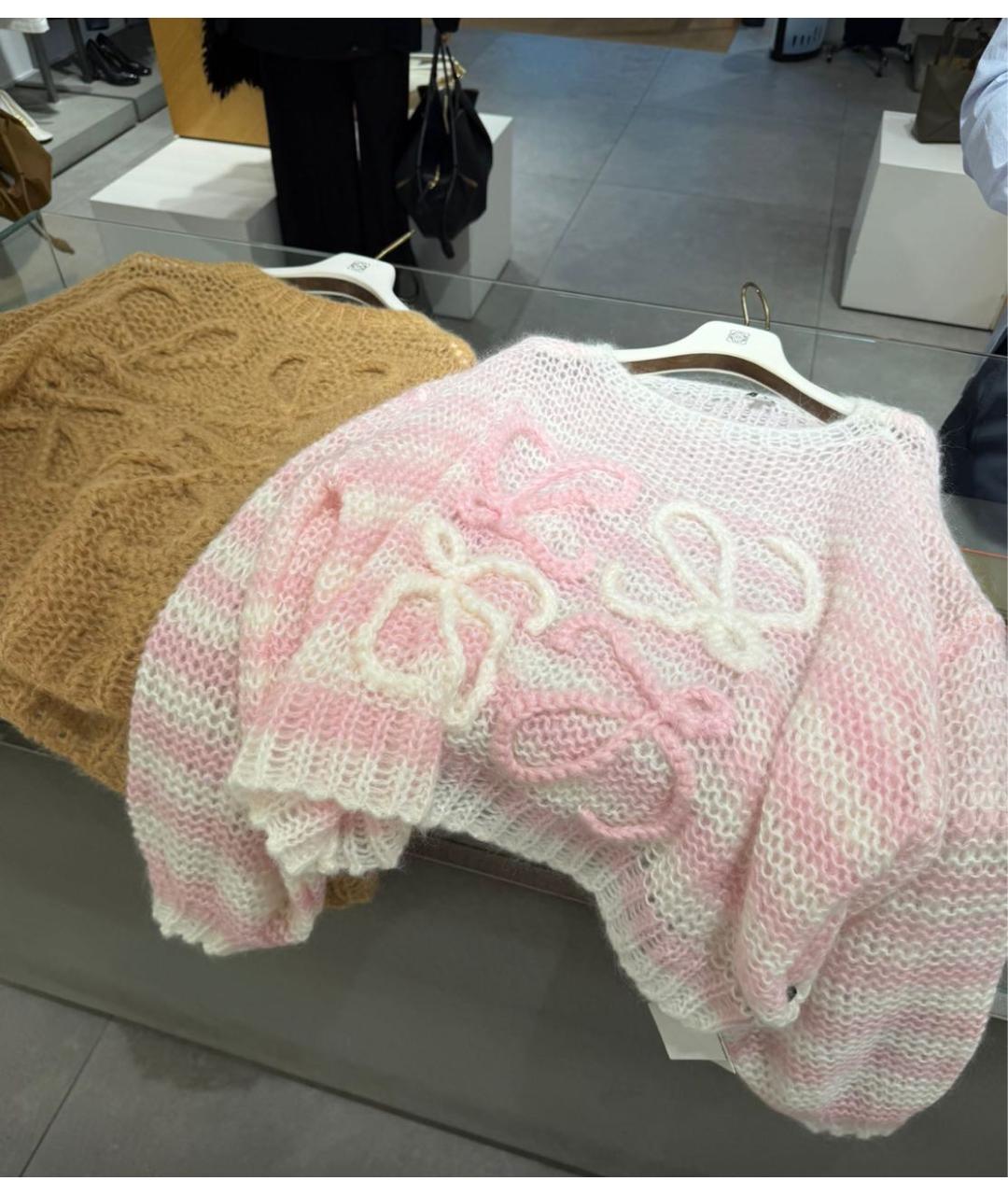 LOEWE Розовый шерстяной джемпер / свитер, фото 3