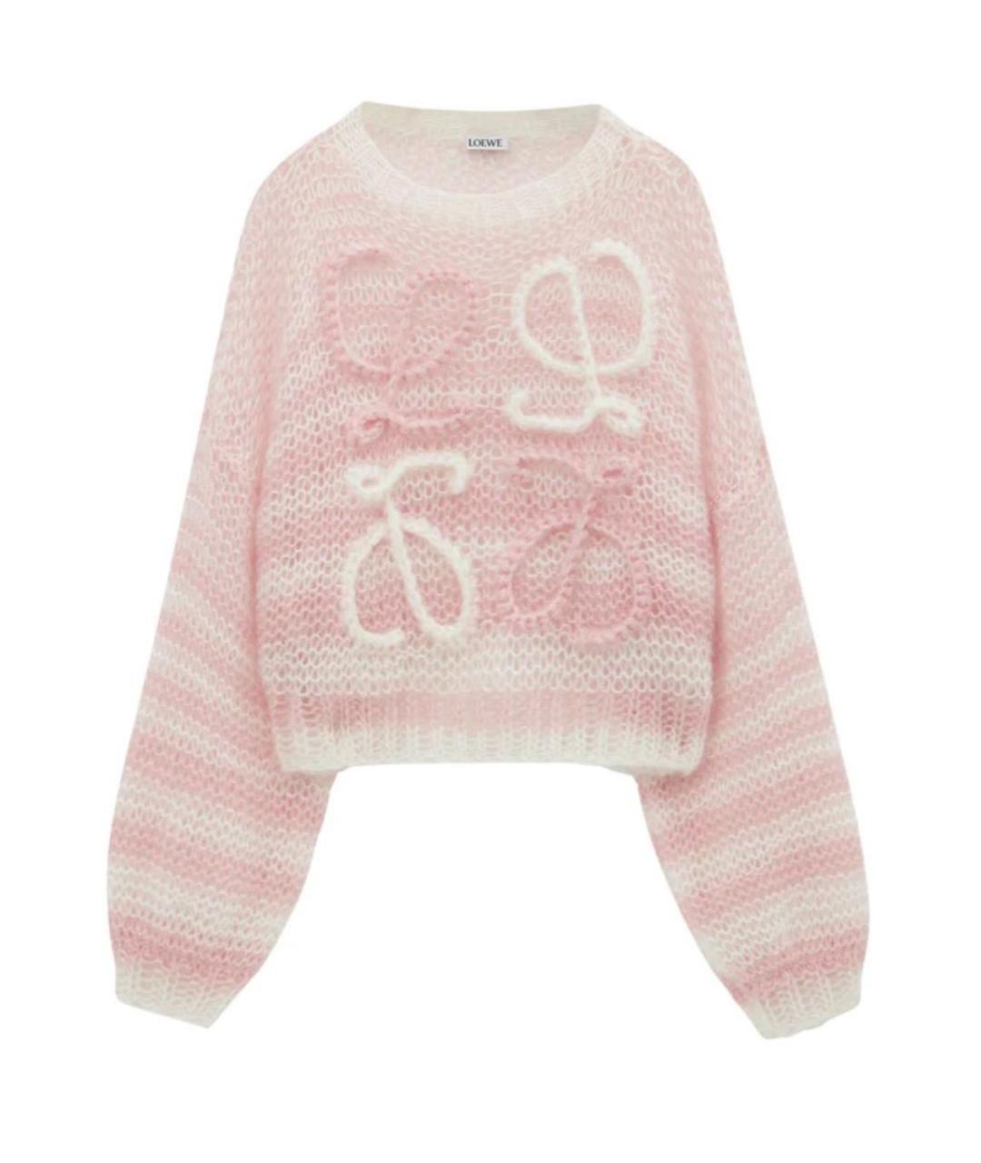 LOEWE Розовый шерстяной джемпер / свитер, фото 5