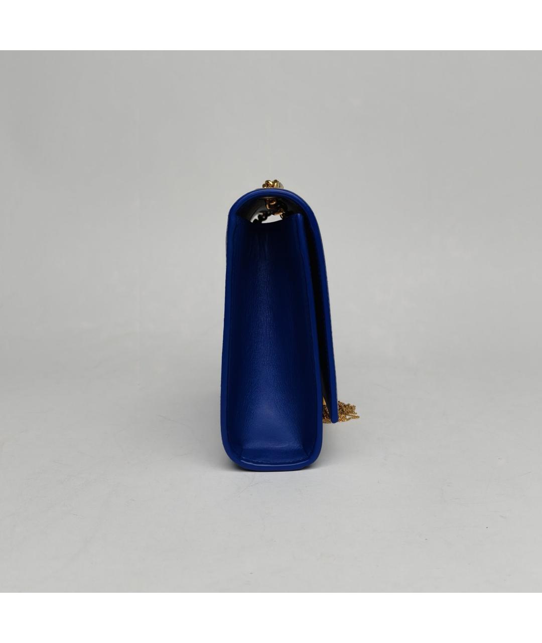 SAINT LAURENT Синяя кожаная сумка через плечо, фото 5