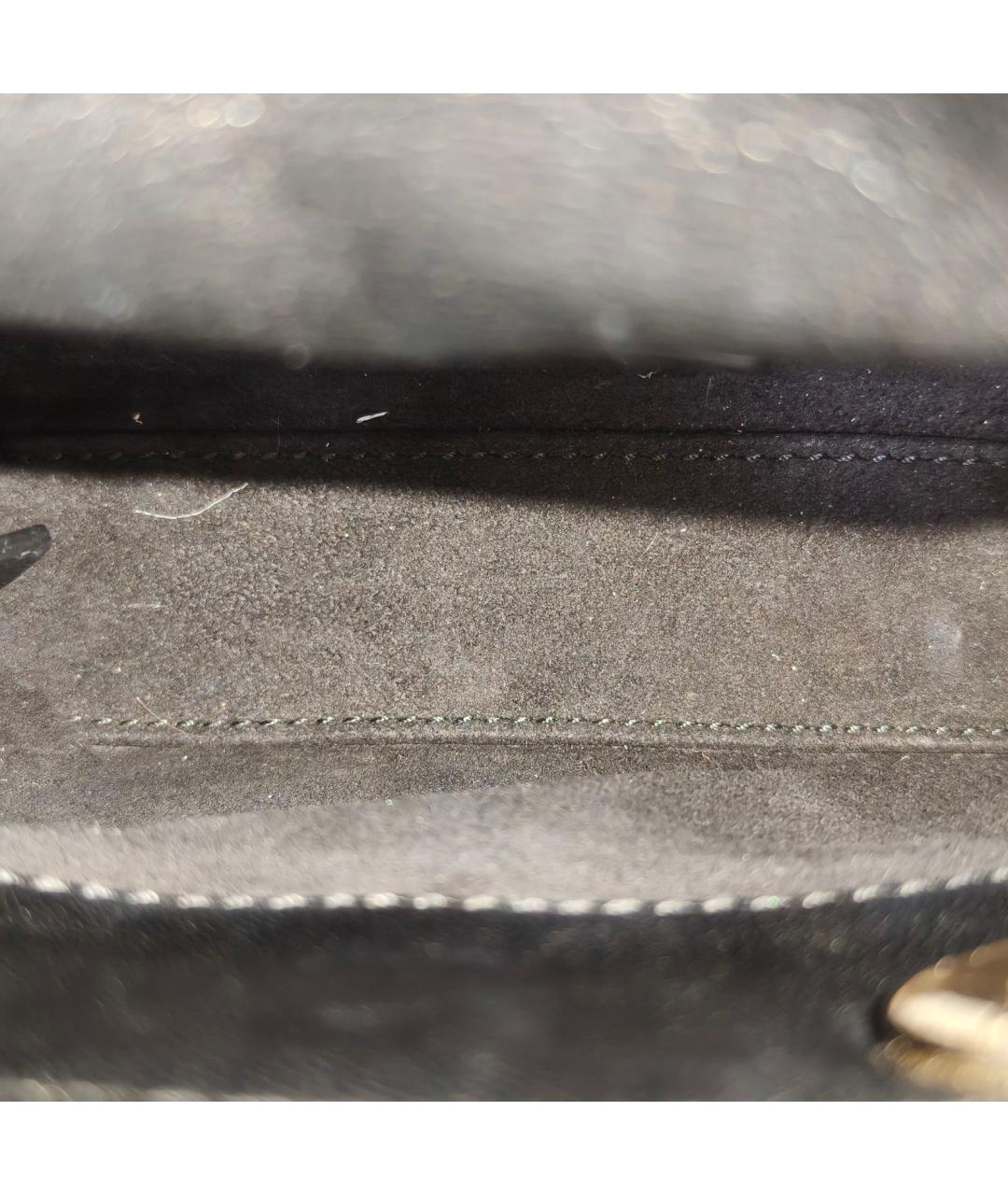 CHRISTIAN DIOR Черная кожаная сумка через плечо, фото 7