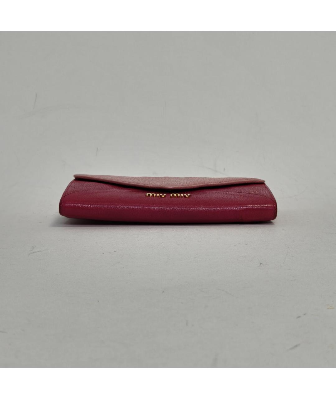 MIU MIU Красный кожаный кошелек, фото 6