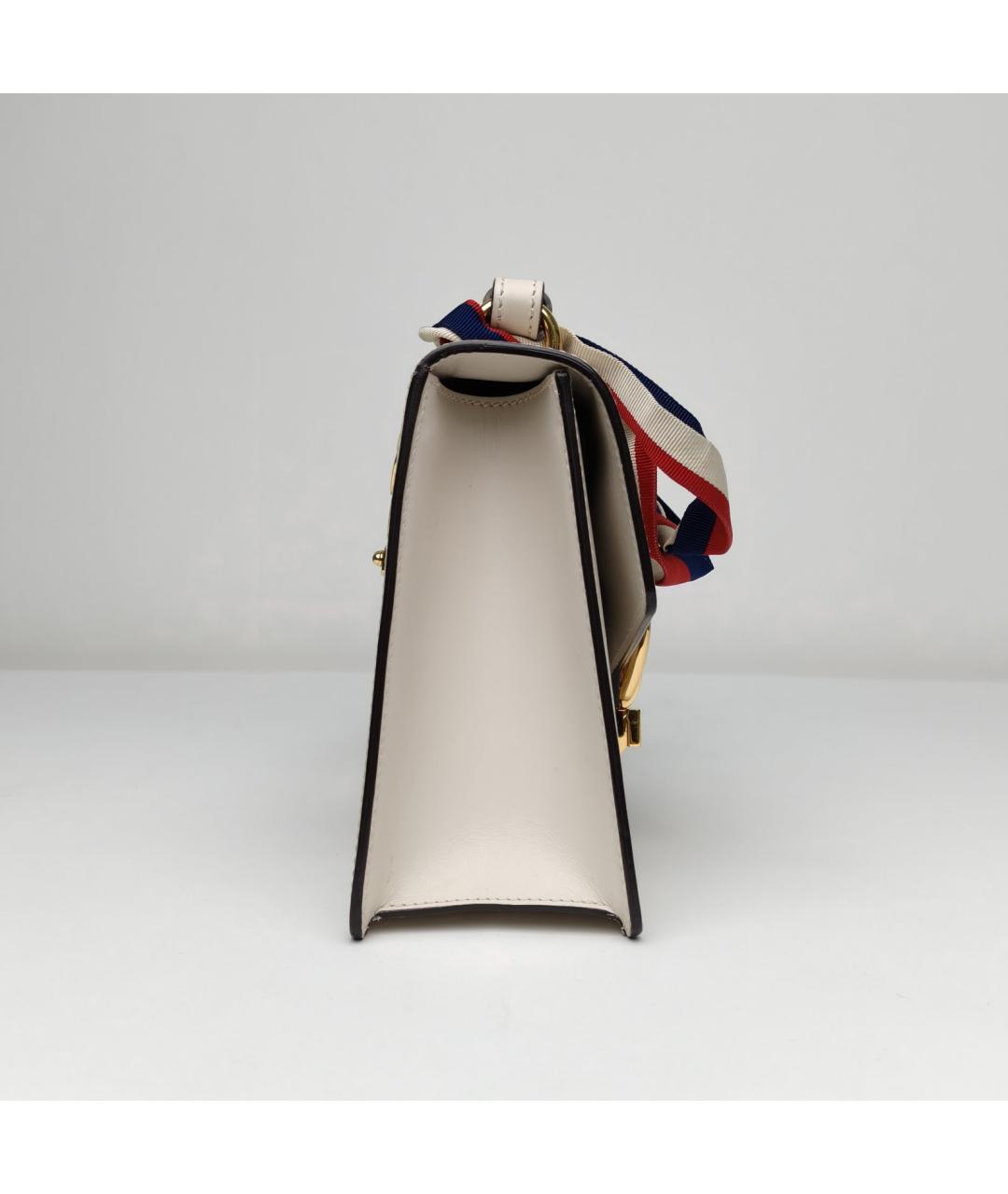 GUCCI Белая кожаная сумка через плечо, фото 5