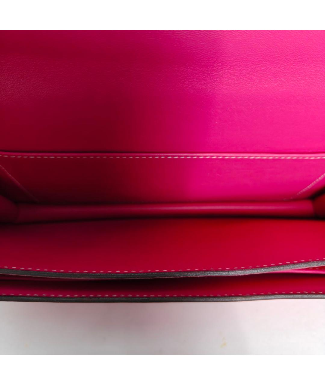 HERMES Розовая кожаная сумка через плечо, фото 8