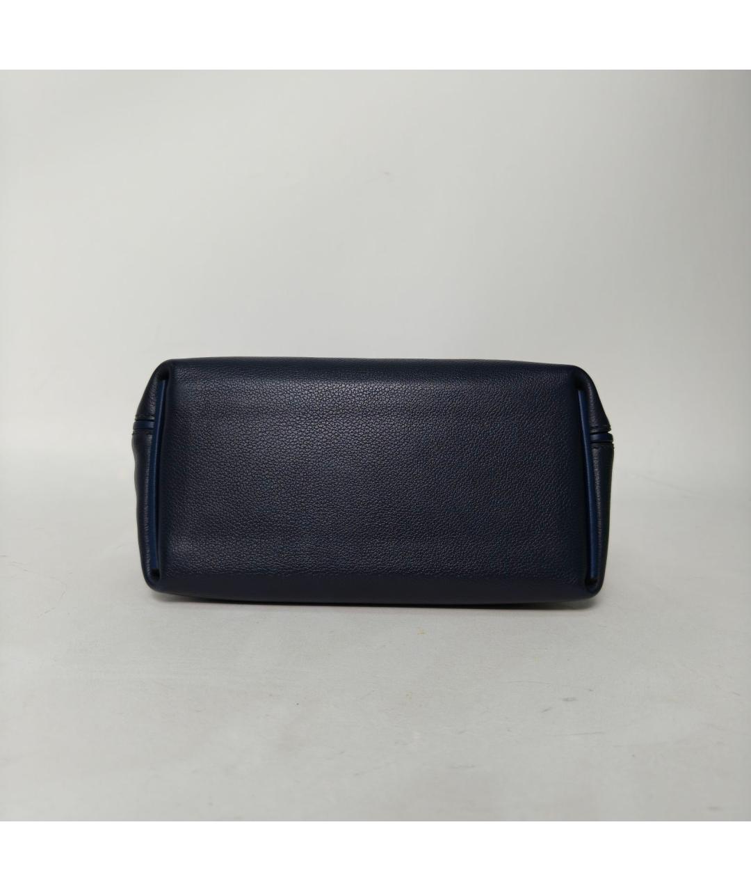 HERMES Темно-синяя кожаная сумка через плечо, фото 6