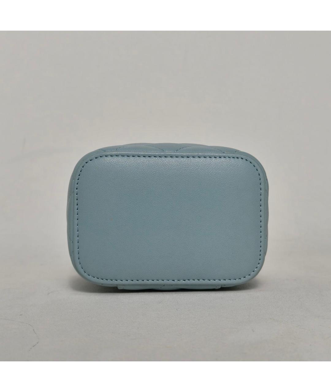 CHANEL Голубая кожаная сумка через плечо, фото 4