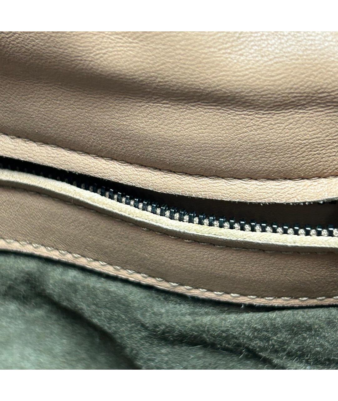 BOTTEGA VENETA Бежевая кожаная сумка через плечо, фото 9