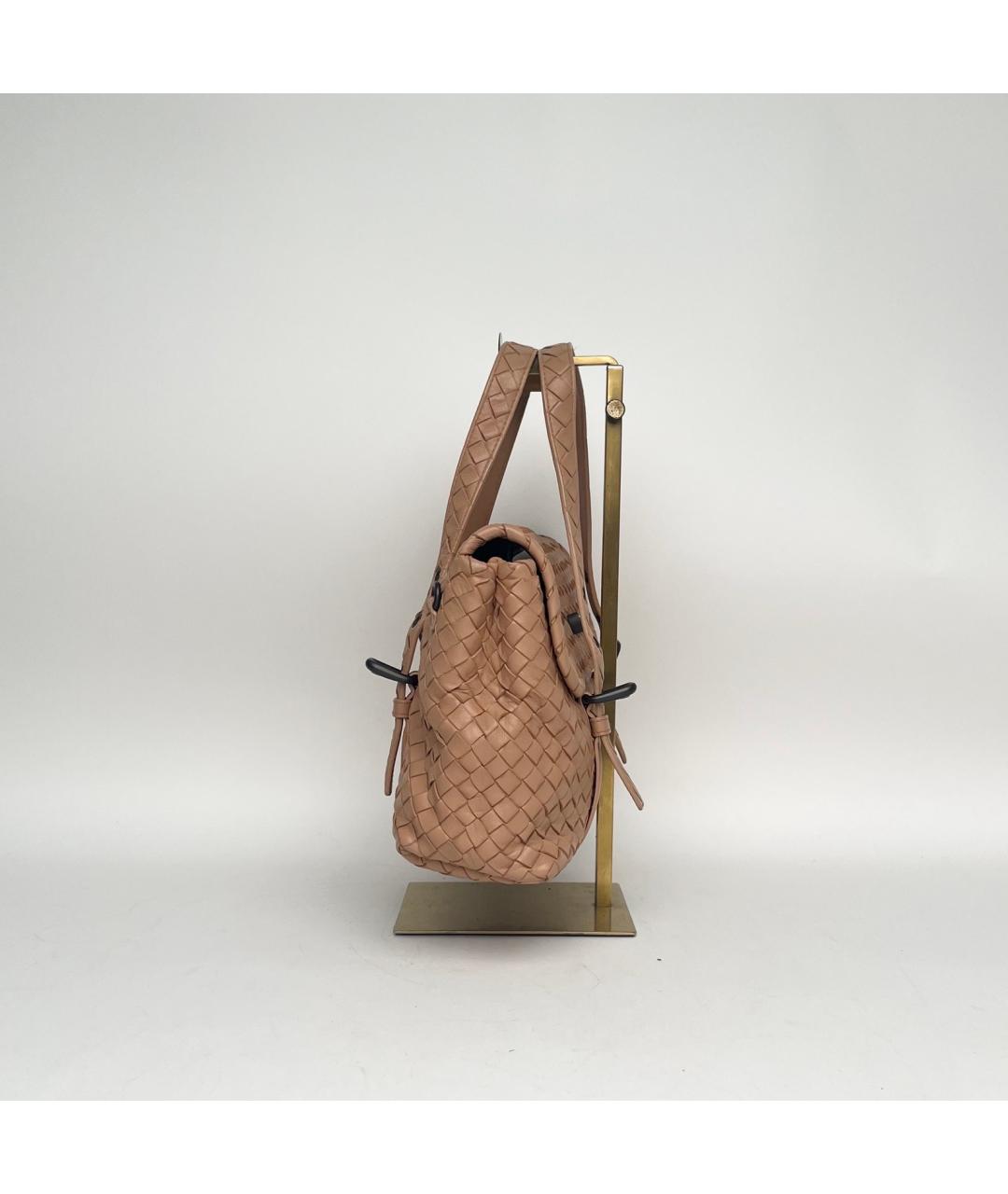 BOTTEGA VENETA Бежевая кожаная сумка через плечо, фото 5