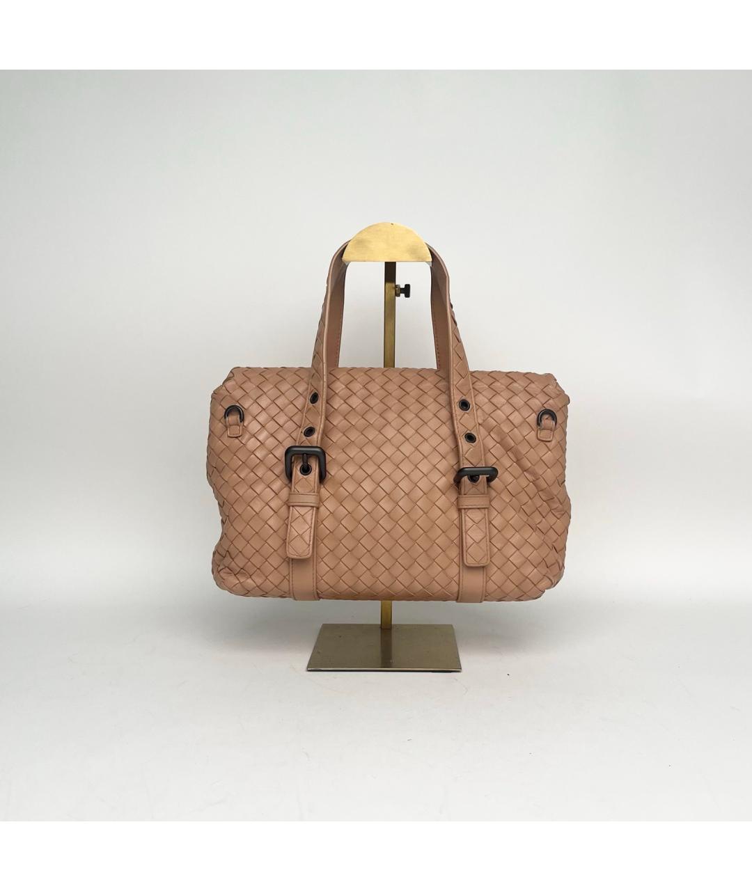 BOTTEGA VENETA Бежевая кожаная сумка через плечо, фото 4