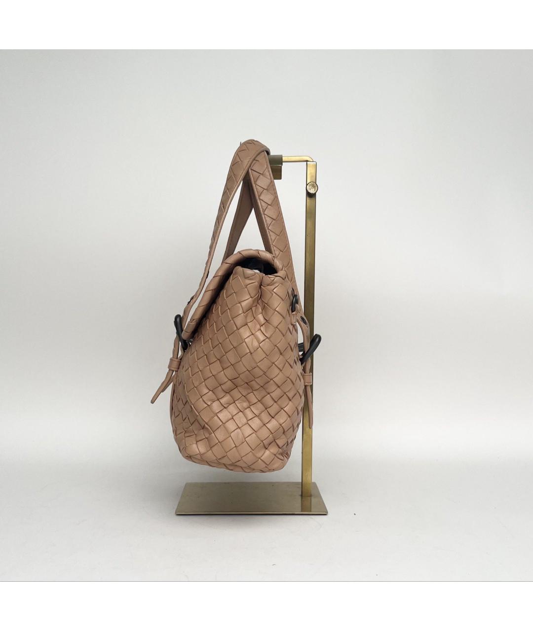 BOTTEGA VENETA Бежевая кожаная сумка через плечо, фото 3