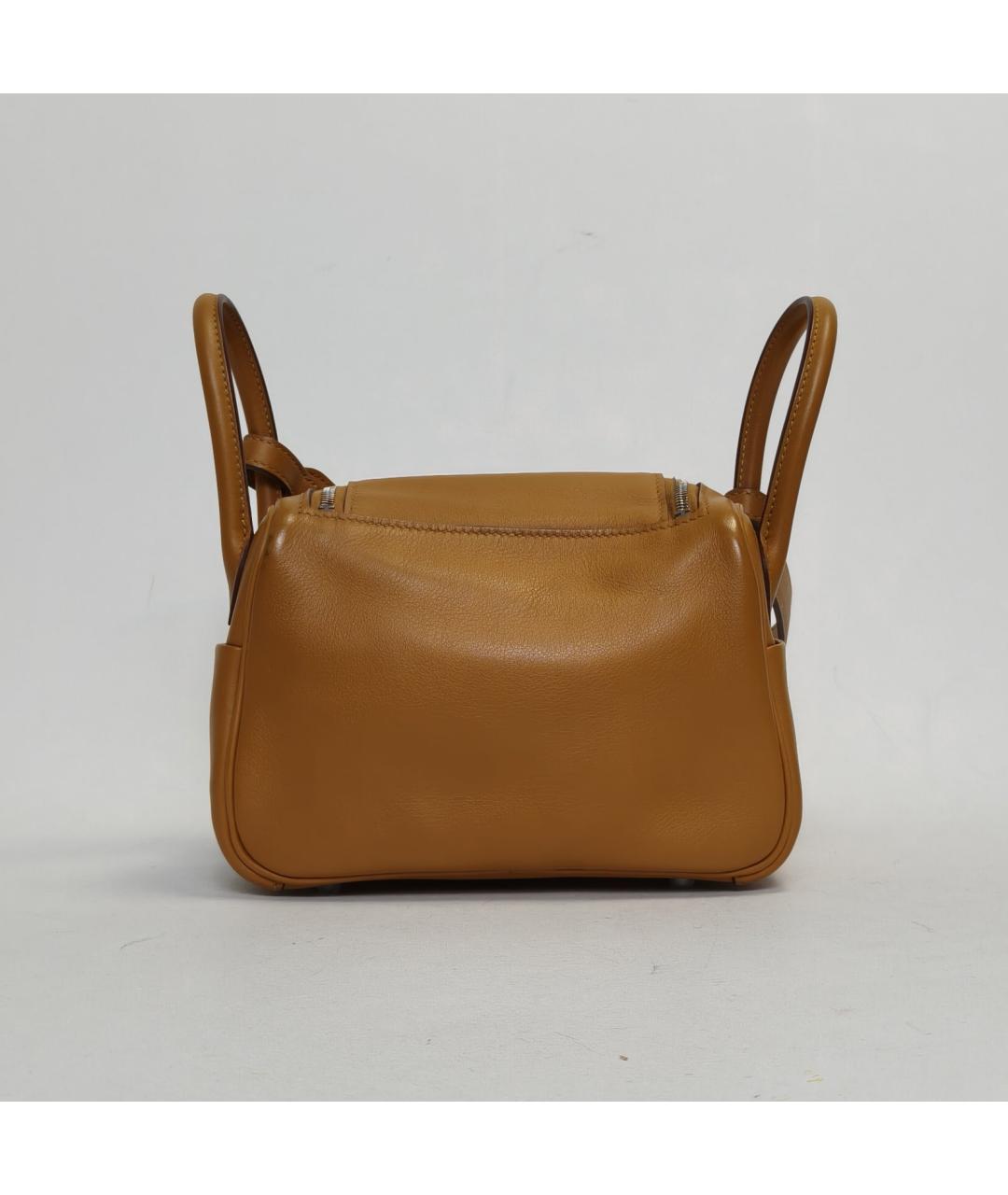 HERMES Коричневая кожаная сумка через плечо, фото 4