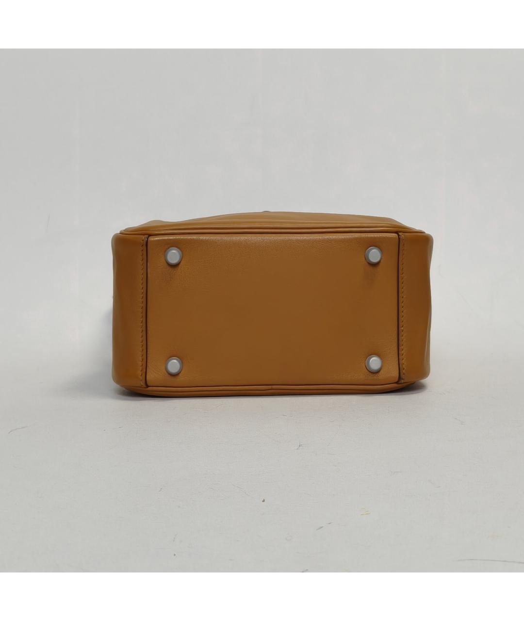 HERMES Коричневая кожаная сумка через плечо, фото 6