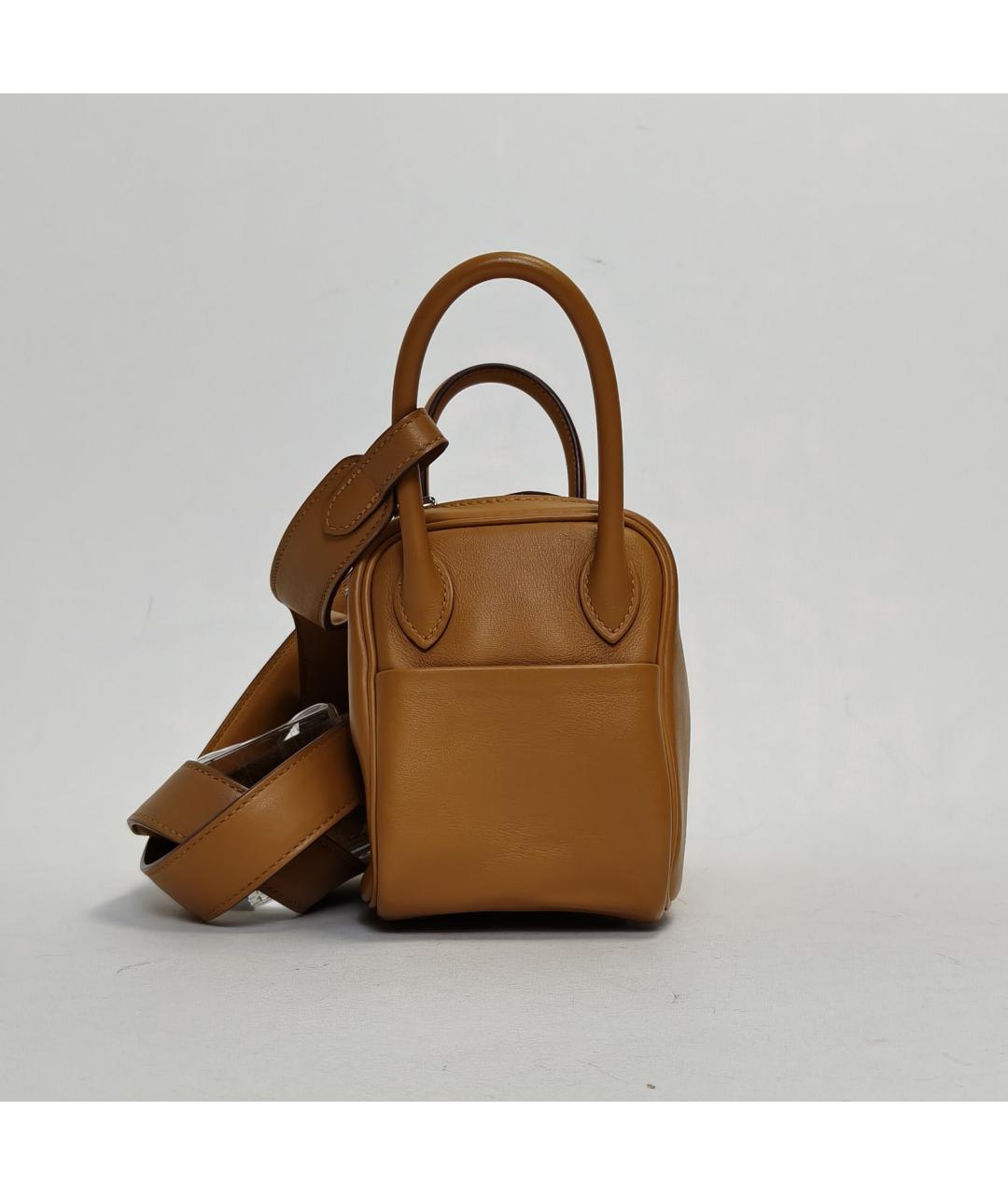 HERMES Коричневая кожаная сумка через плечо, фото 5
