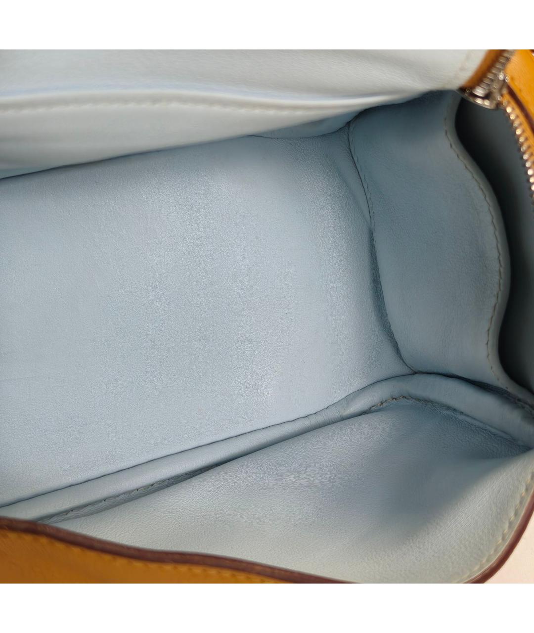 HERMES Коричневая кожаная сумка через плечо, фото 8