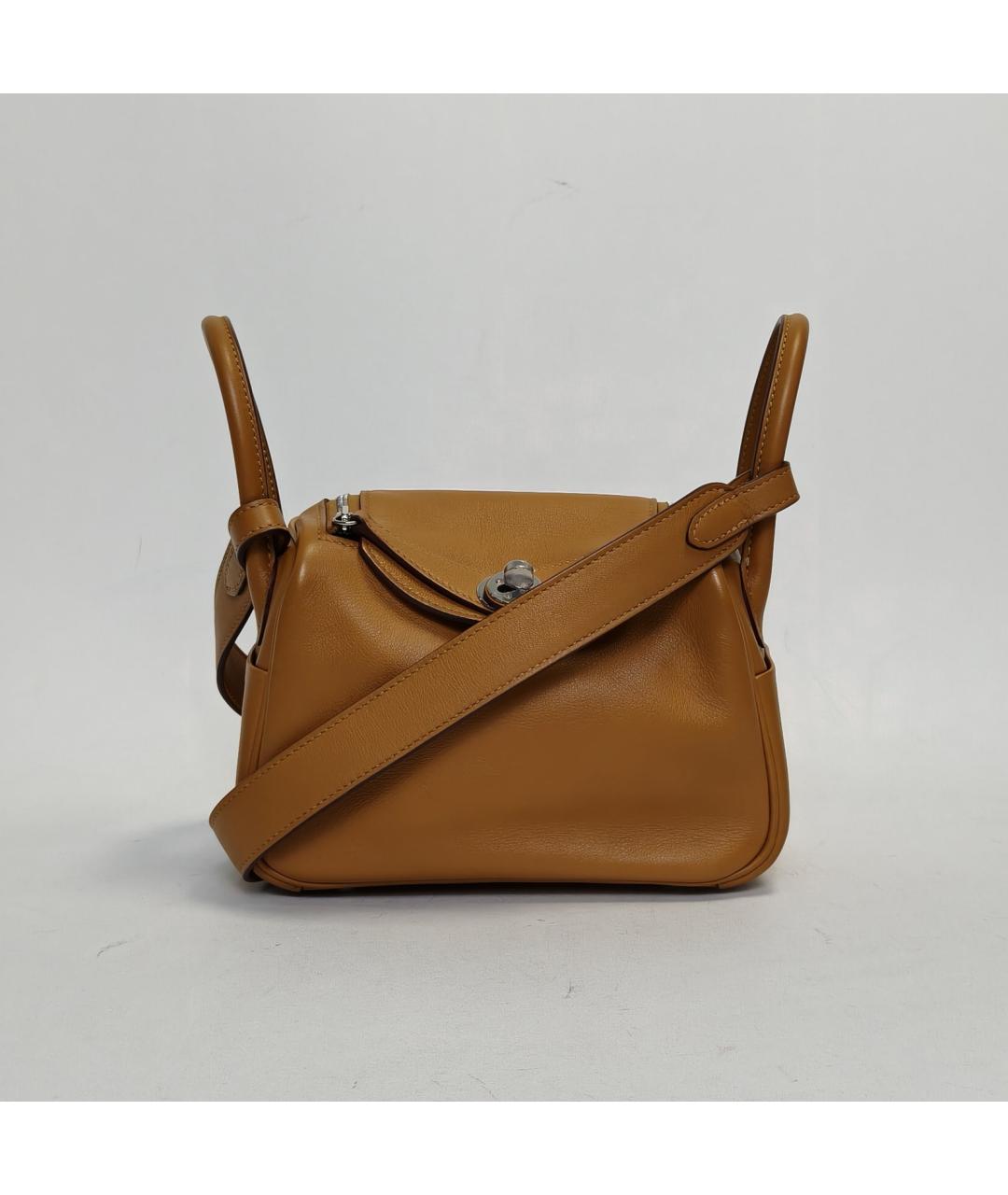 HERMES Коричневая кожаная сумка через плечо, фото 2