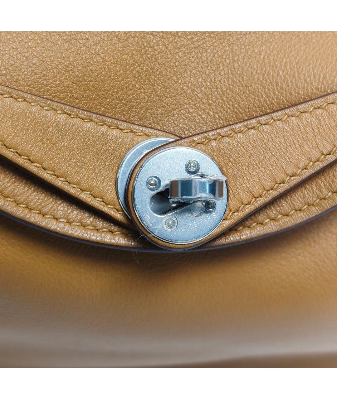 HERMES Коричневая кожаная сумка через плечо, фото 7