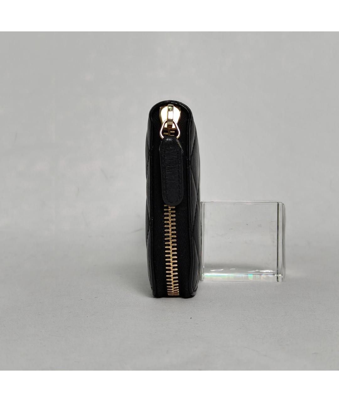 CHANEL Черный кожаный кошелек, фото 5