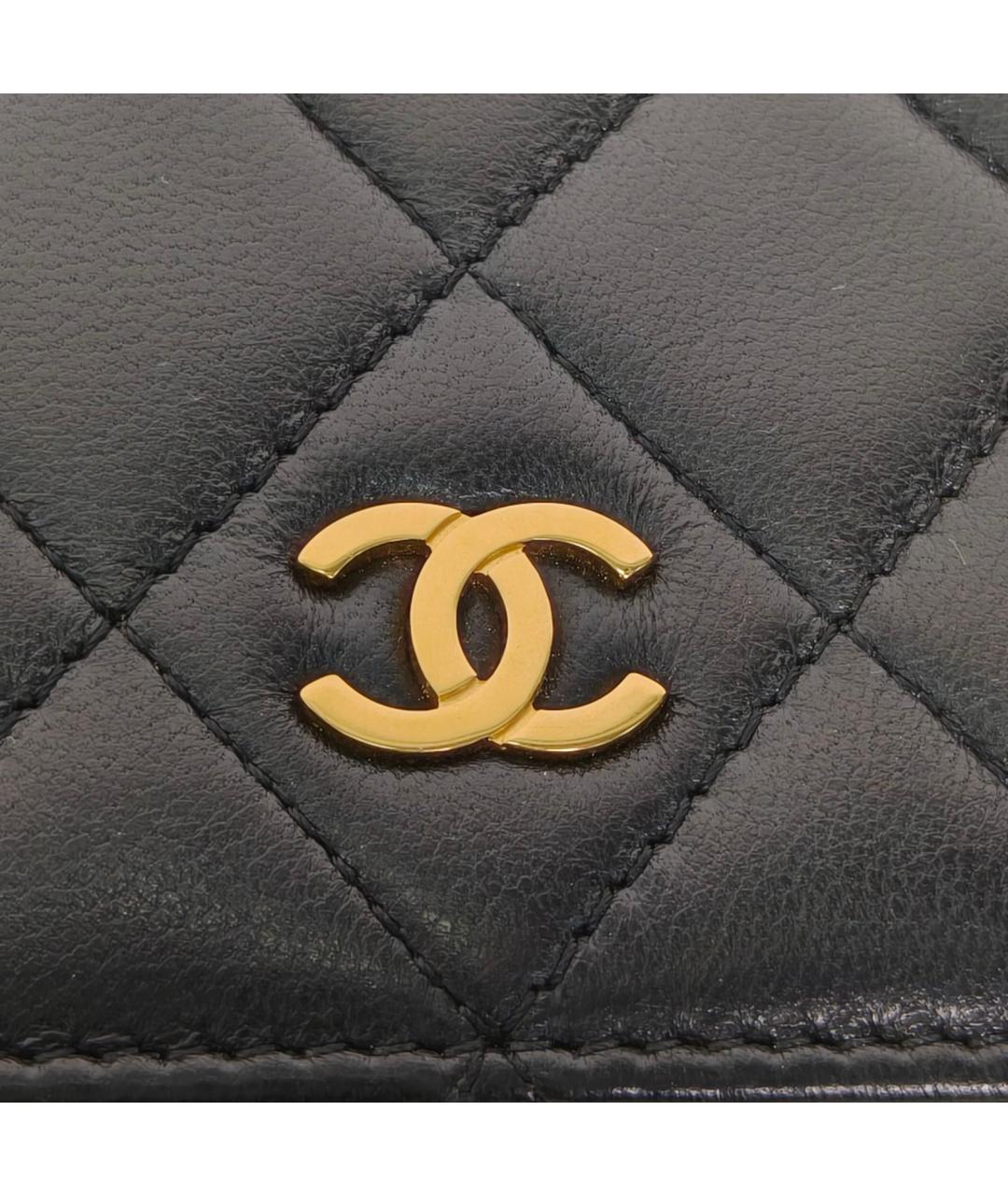 CHANEL Черный кожаный кошелек, фото 7