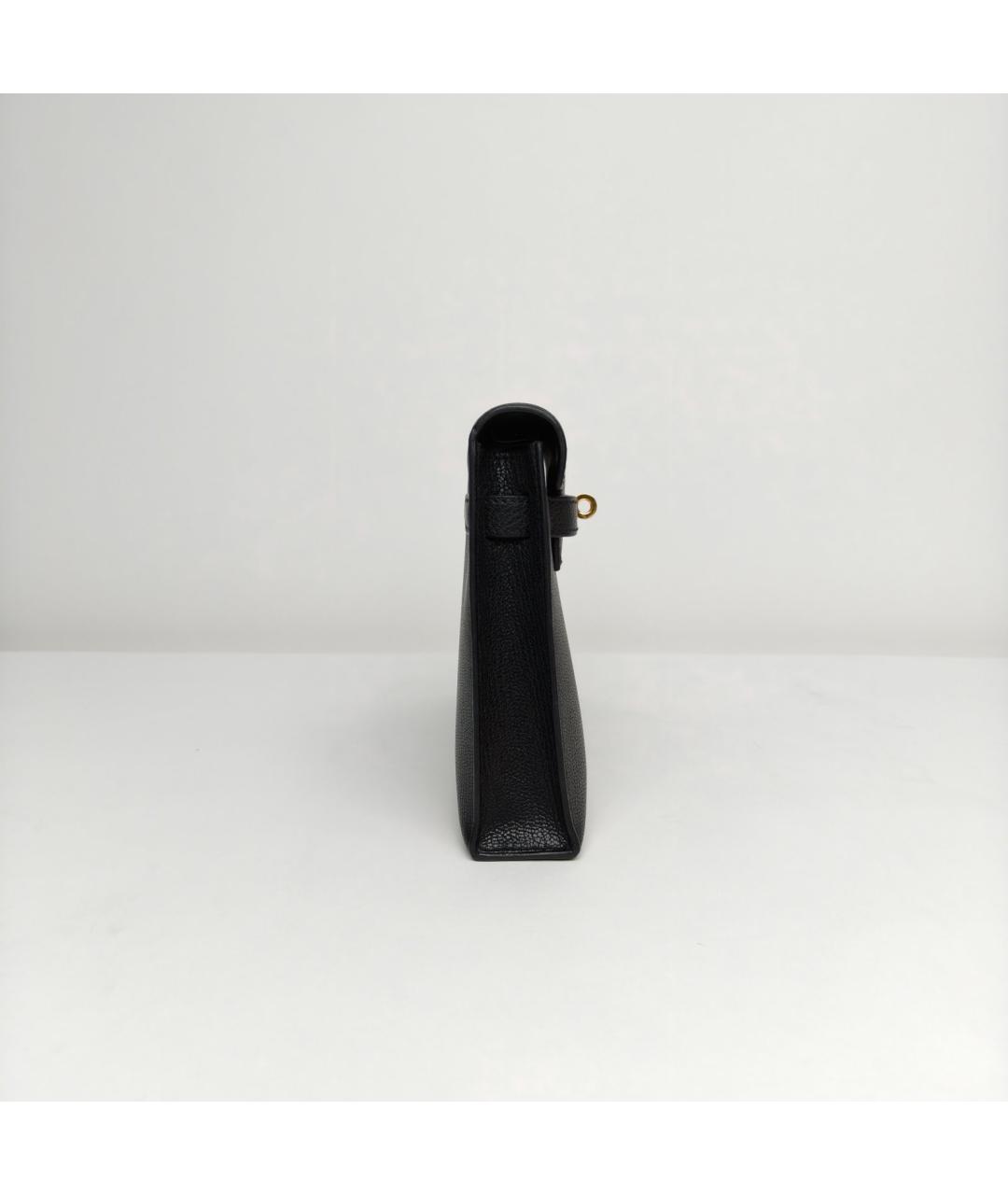 HERMES Черная кожаная сумка через плечо, фото 3