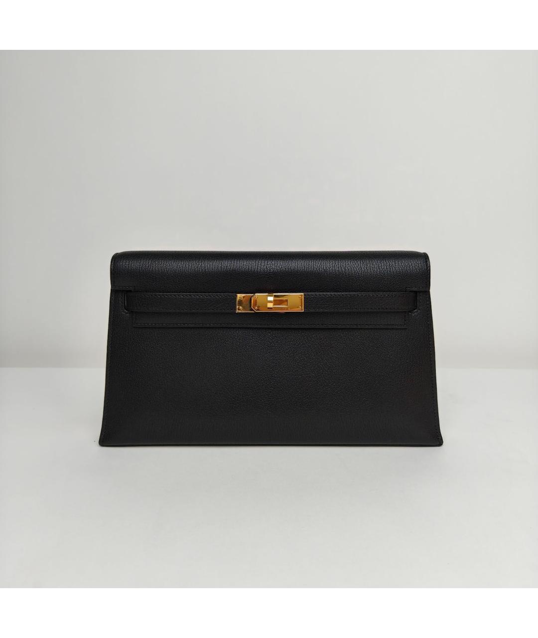 HERMES Черная кожаная сумка через плечо, фото 2