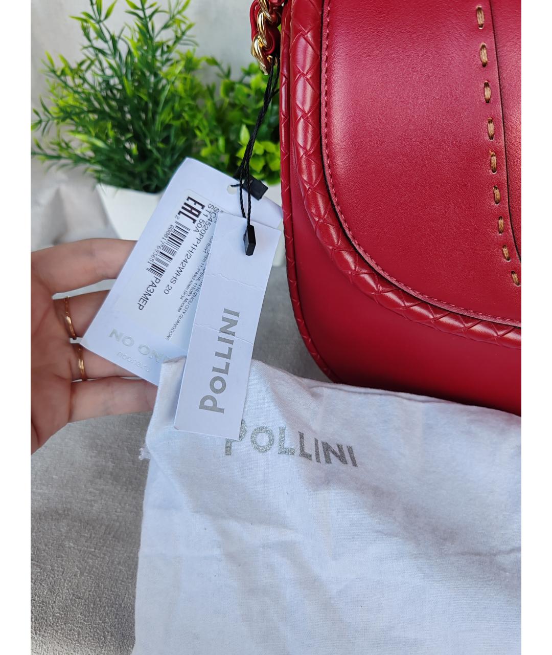 POLLINI Бордовая сумка через плечо из искусственной кожи, фото 7