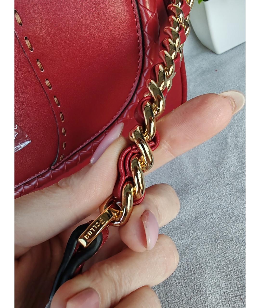 POLLINI Бордовая сумка через плечо из искусственной кожи, фото 9