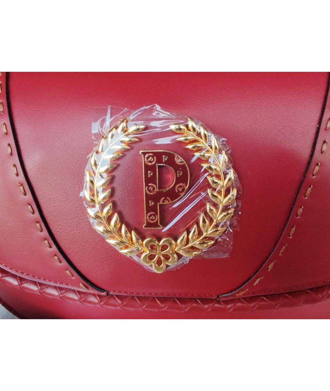 POLLINI Бордовая сумка через плечо из искусственной кожи, фото 6