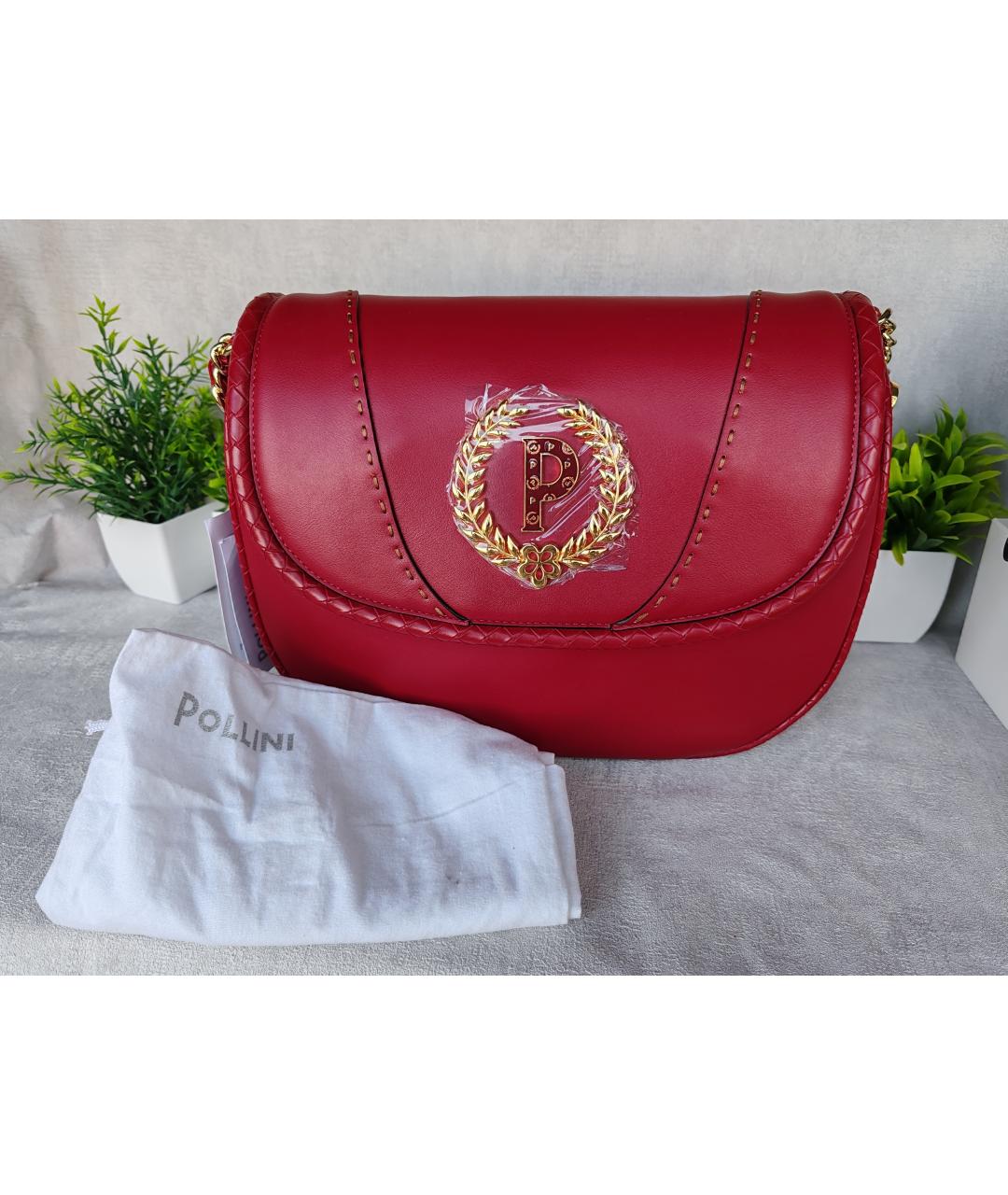 POLLINI Бордовая сумка через плечо из искусственной кожи, фото 10