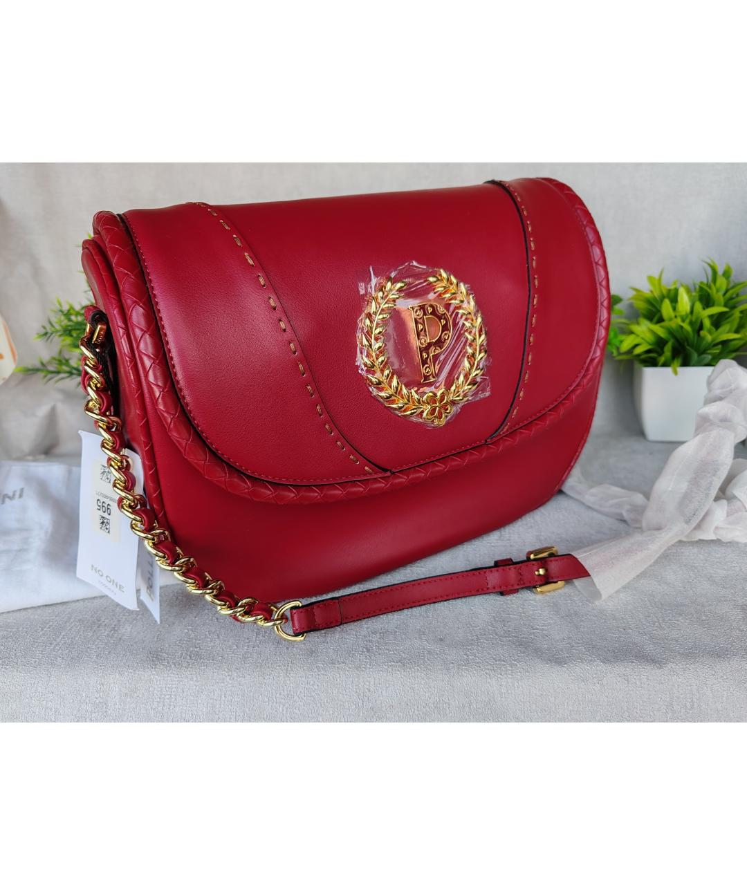 POLLINI Бордовая сумка через плечо из искусственной кожи, фото 2