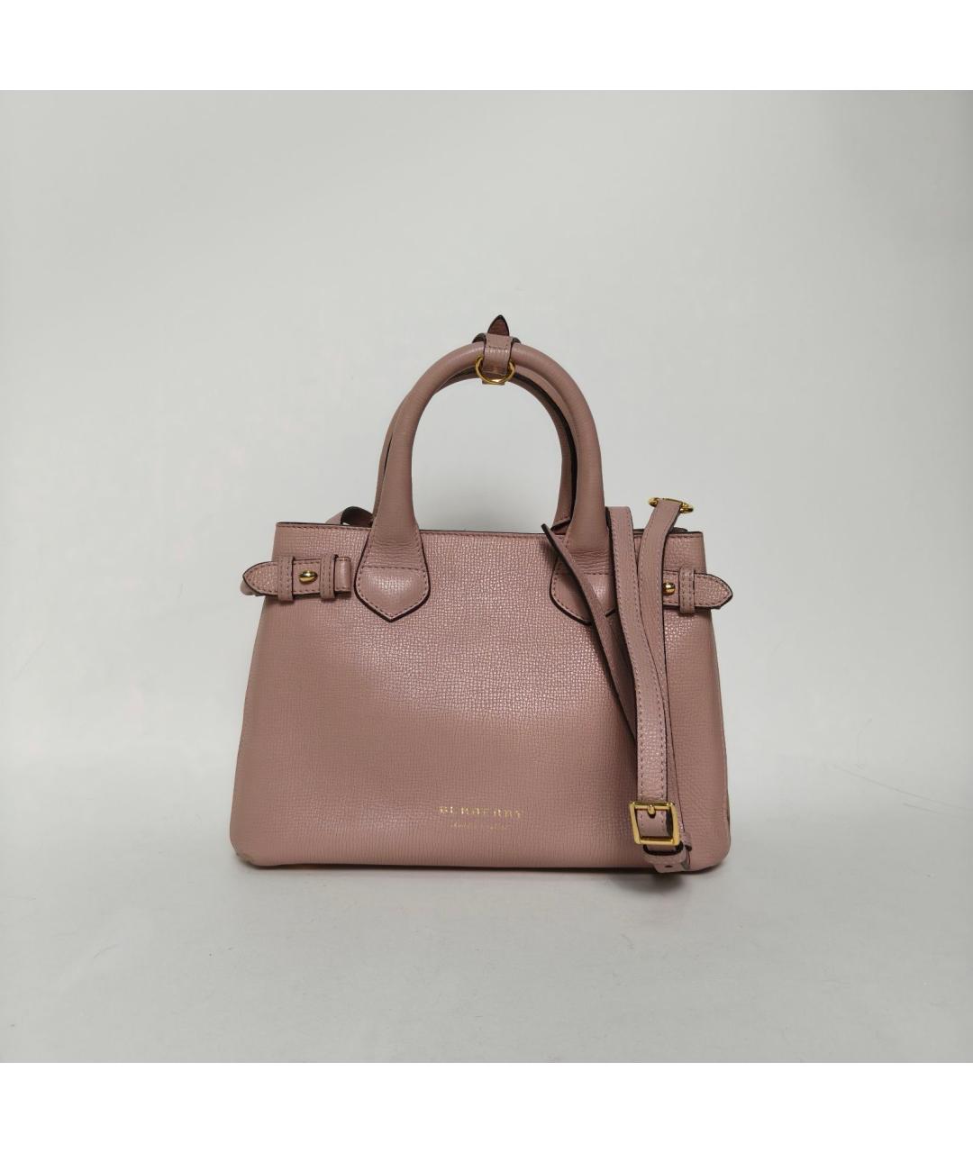 BURBERRY Розовая кожаная сумка через плечо, фото 8