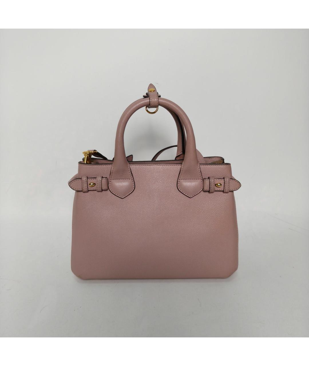 BURBERRY Розовая кожаная сумка через плечо, фото 4