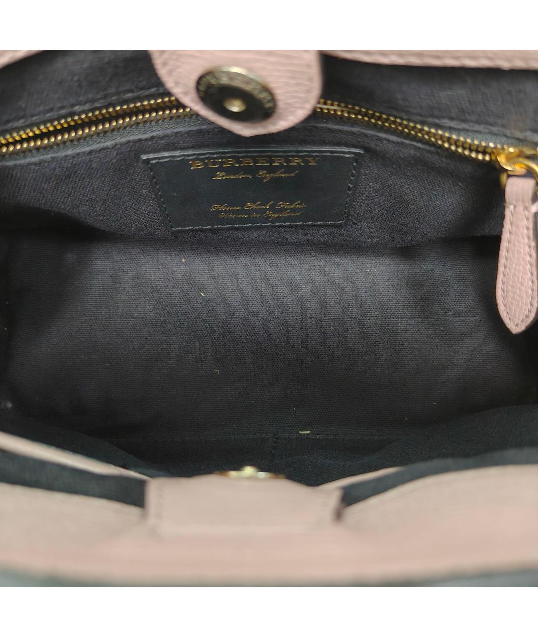 BURBERRY Розовая кожаная сумка через плечо, фото 7