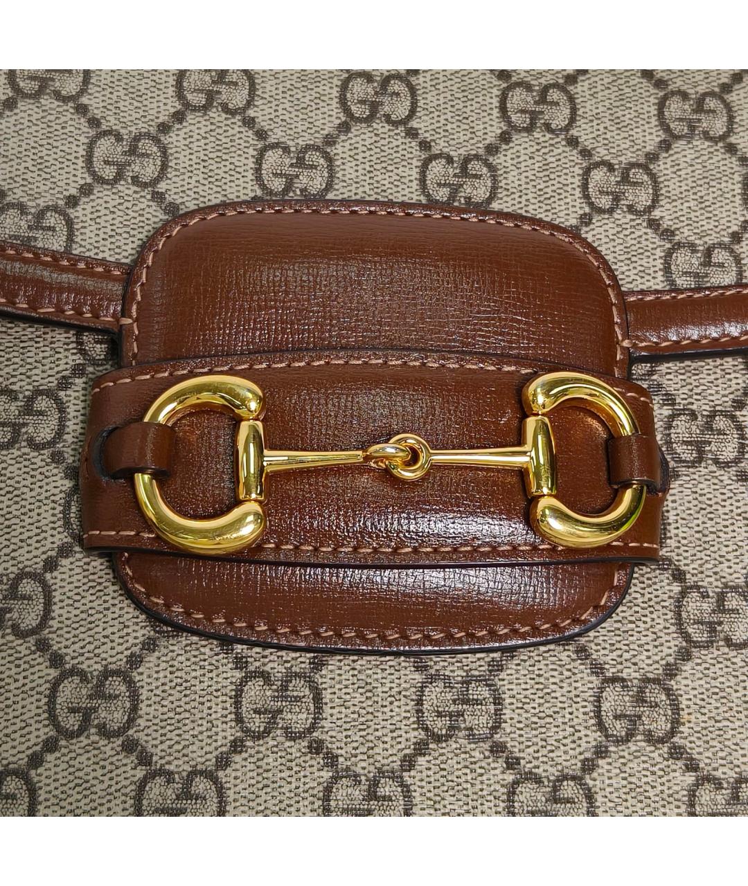 GUCCI Коричневая тканевая сумка через плечо, фото 7