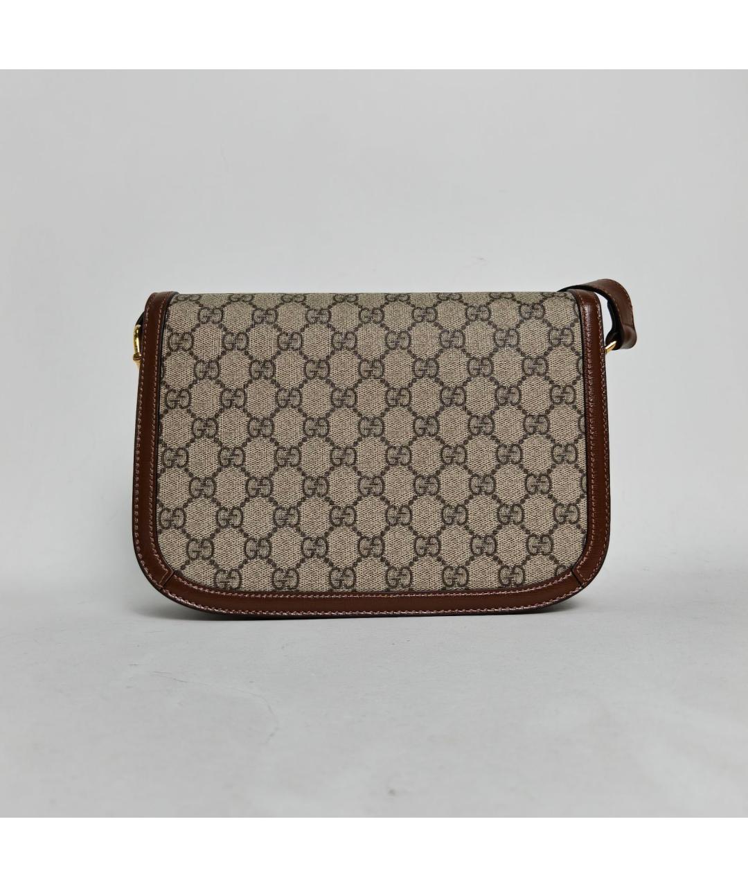 GUCCI Коричневая тканевая сумка через плечо, фото 4