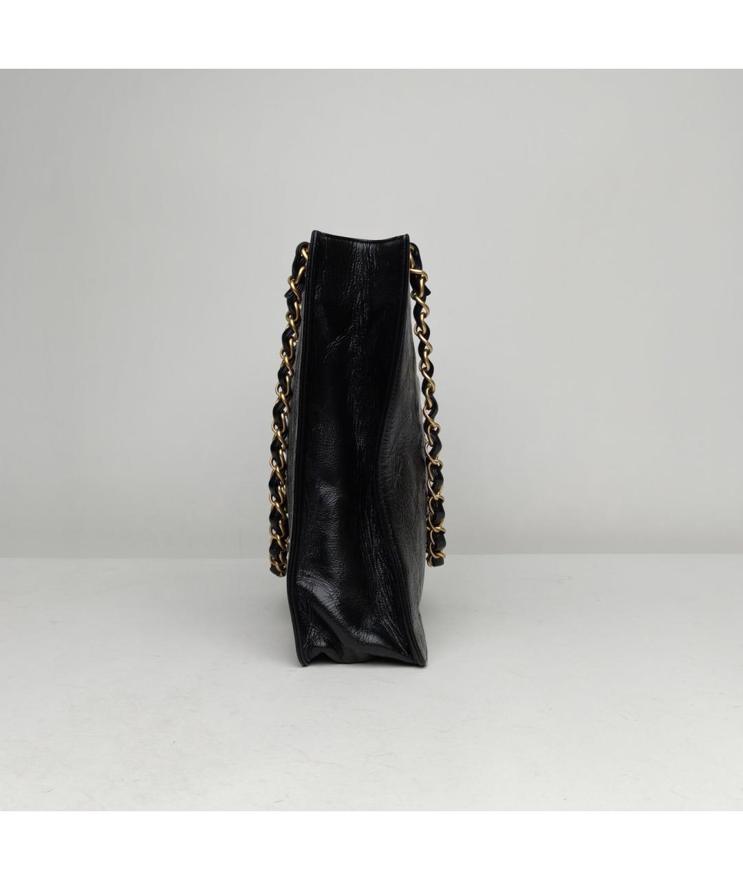 CHANEL Черная кожаная сумка через плечо, фото 5
