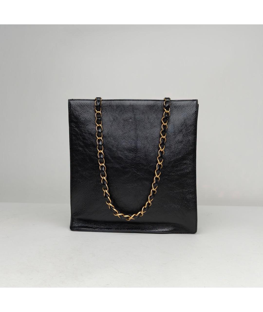 CHANEL Черная кожаная сумка через плечо, фото 4