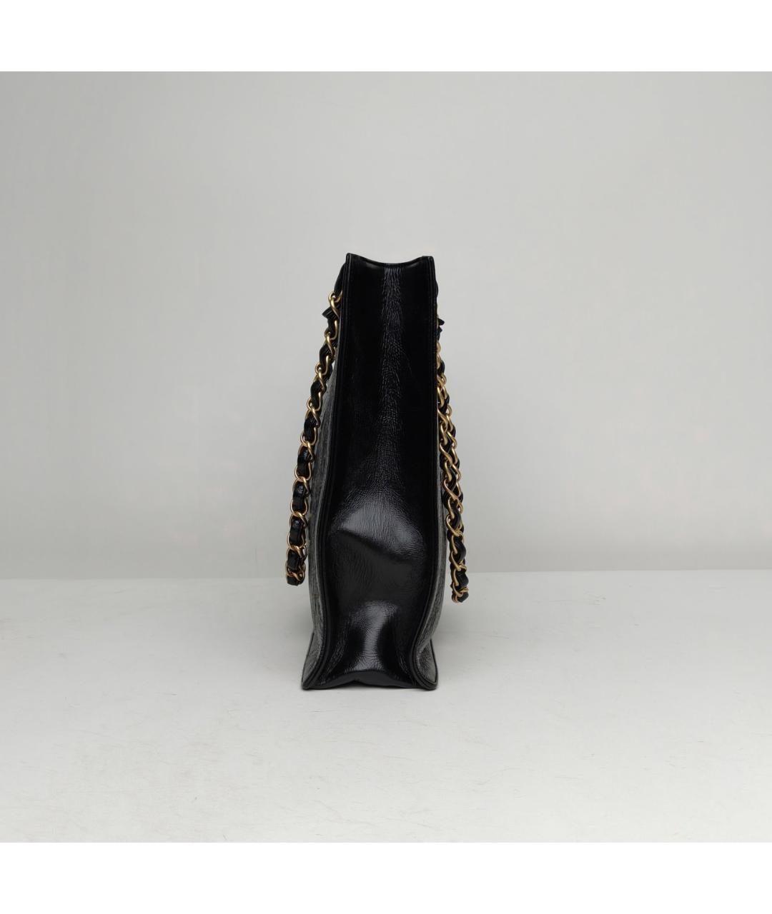 CHANEL Черная кожаная сумка через плечо, фото 3