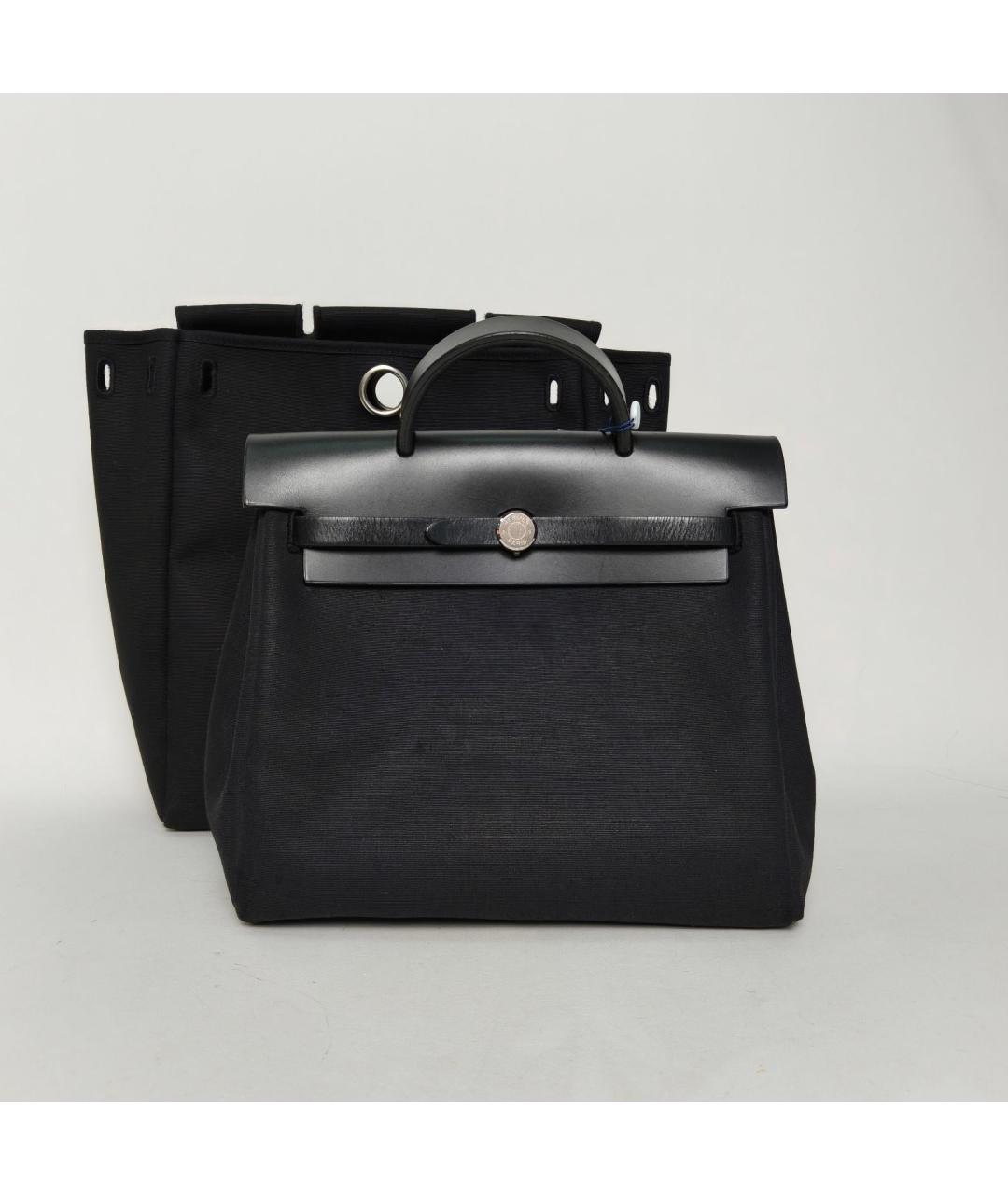 HERMES Черная тканевая сумка через плечо, фото 9