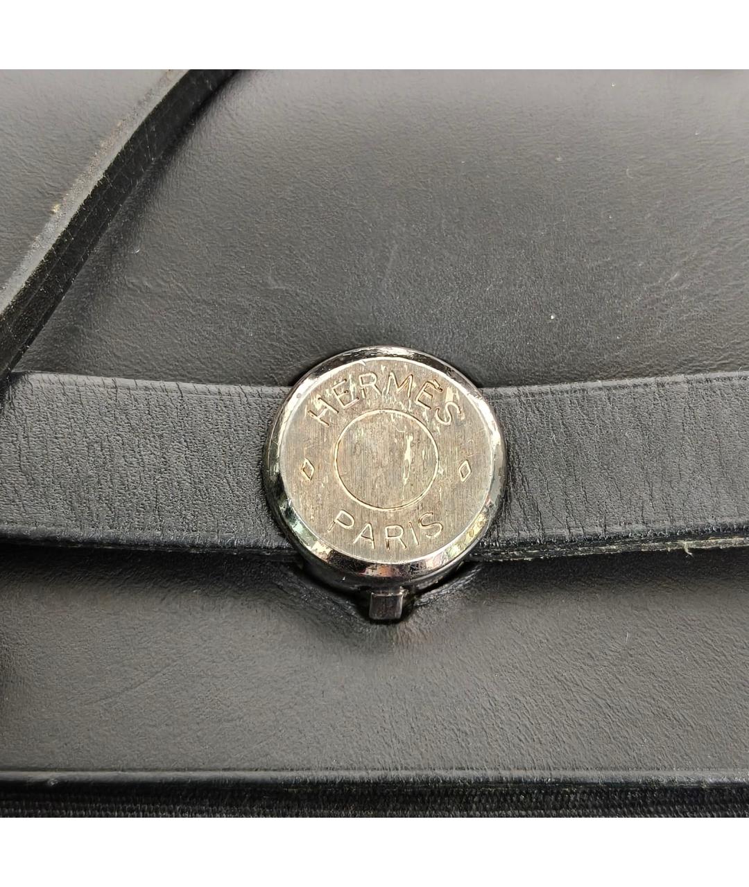 HERMES Черная тканевая сумка через плечо, фото 7