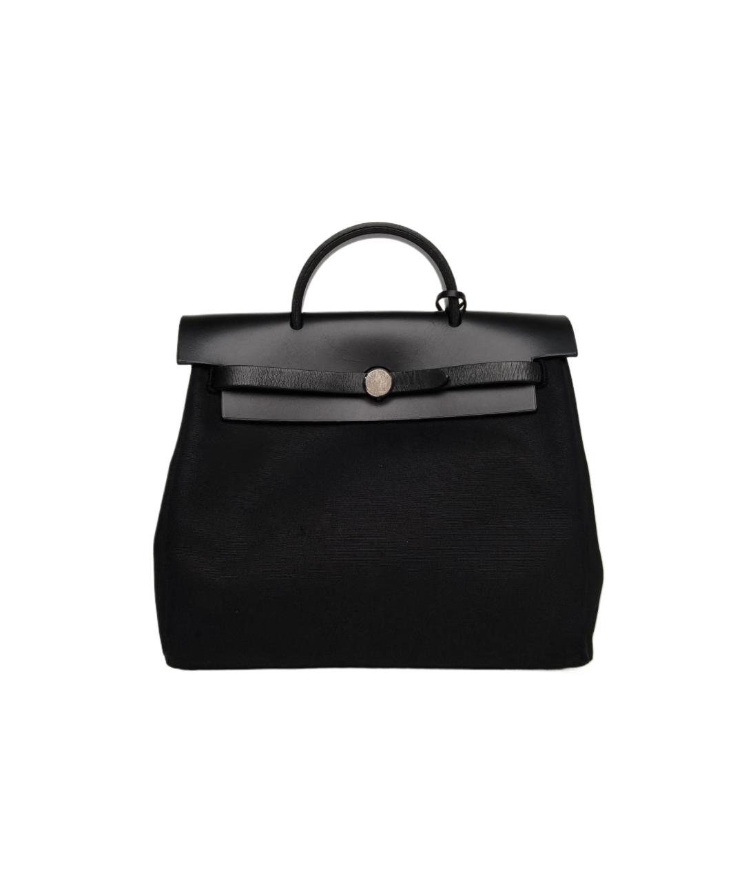 HERMES Черная тканевая сумка через плечо, фото 1