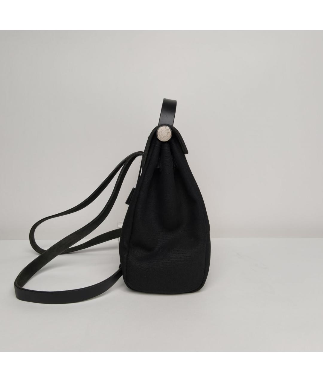 HERMES Черная тканевая сумка через плечо, фото 5