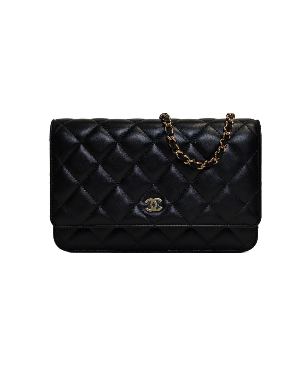 CHANEL Черная кожаная сумка через плечо, фото 1