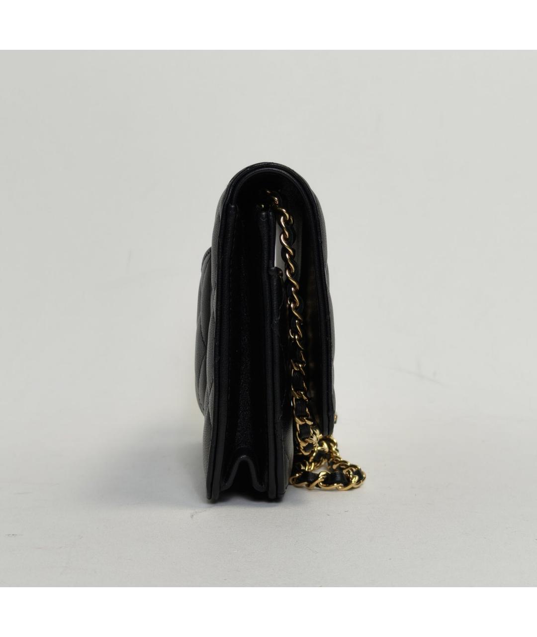 CHANEL Черная кожаная сумка через плечо, фото 3