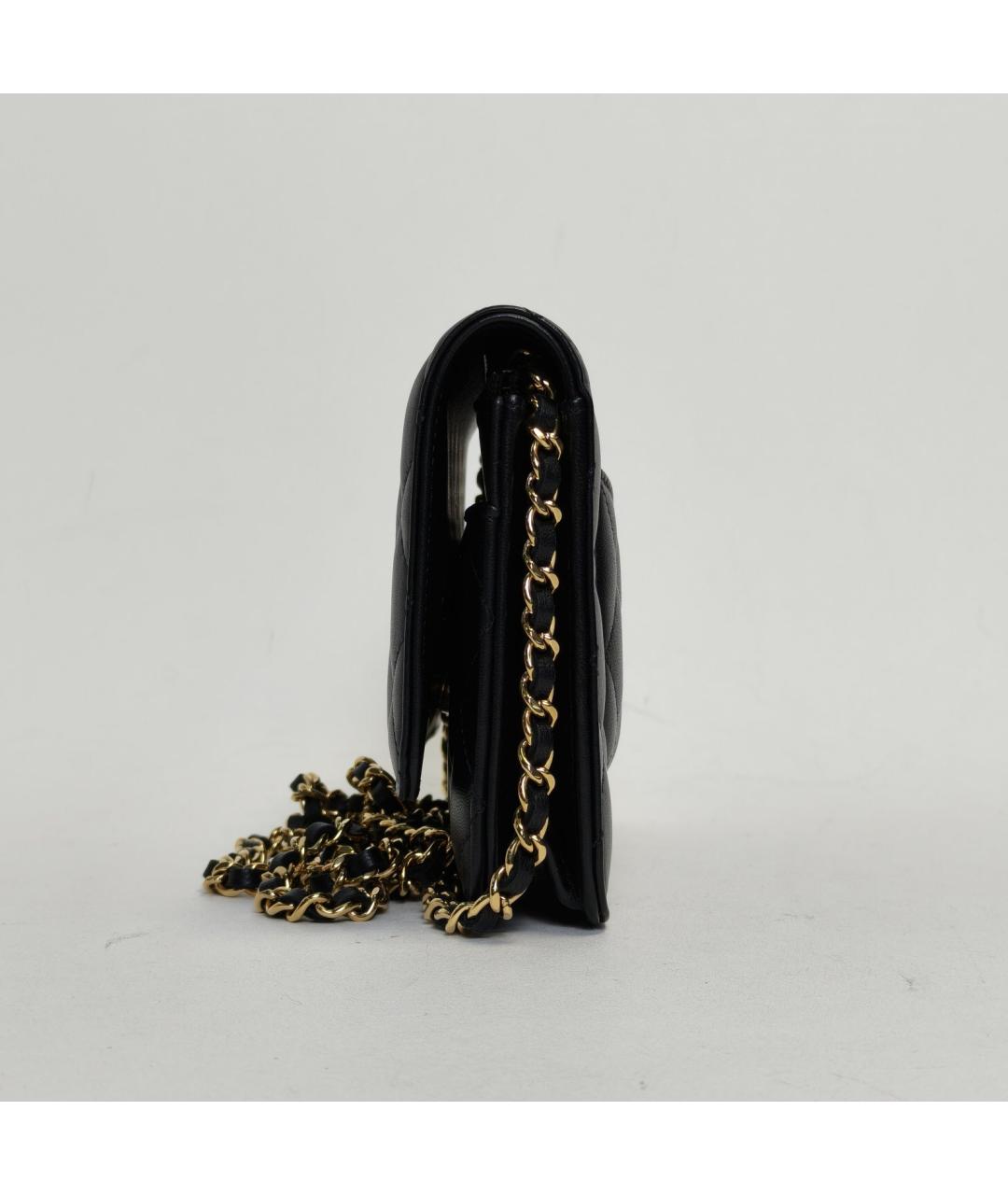 CHANEL Черная кожаная сумка через плечо, фото 5
