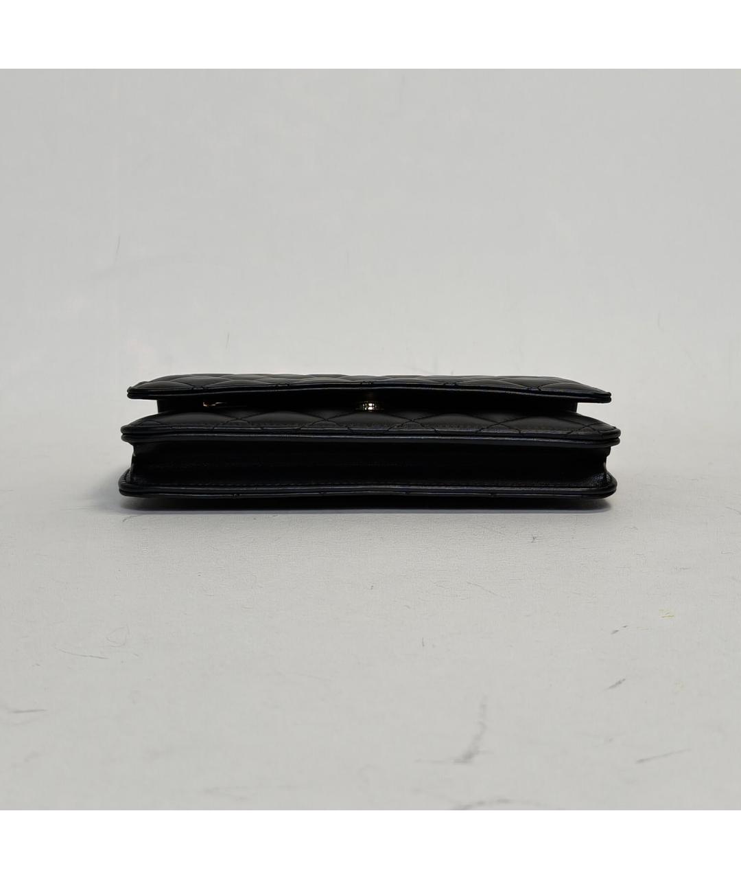 CHANEL Черная кожаная сумка через плечо, фото 6