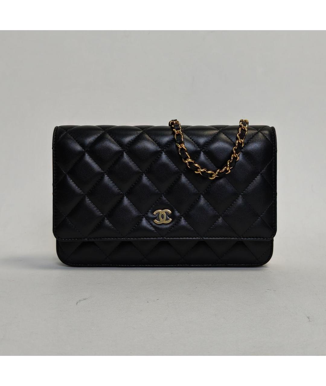 CHANEL Черная кожаная сумка через плечо, фото 2