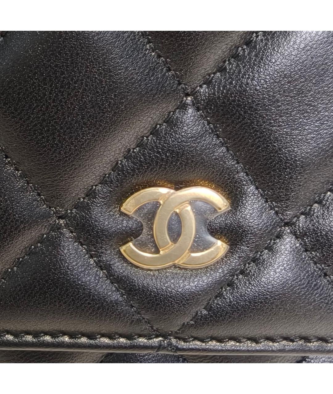 CHANEL Черная кожаная сумка через плечо, фото 7
