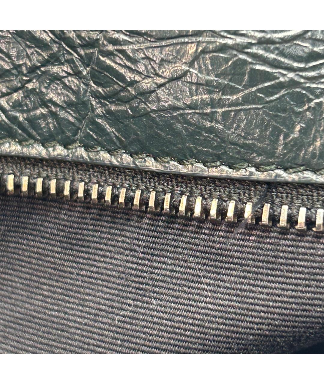 SAINT LAURENT Зеленая кожаная сумка через плечо, фото 9